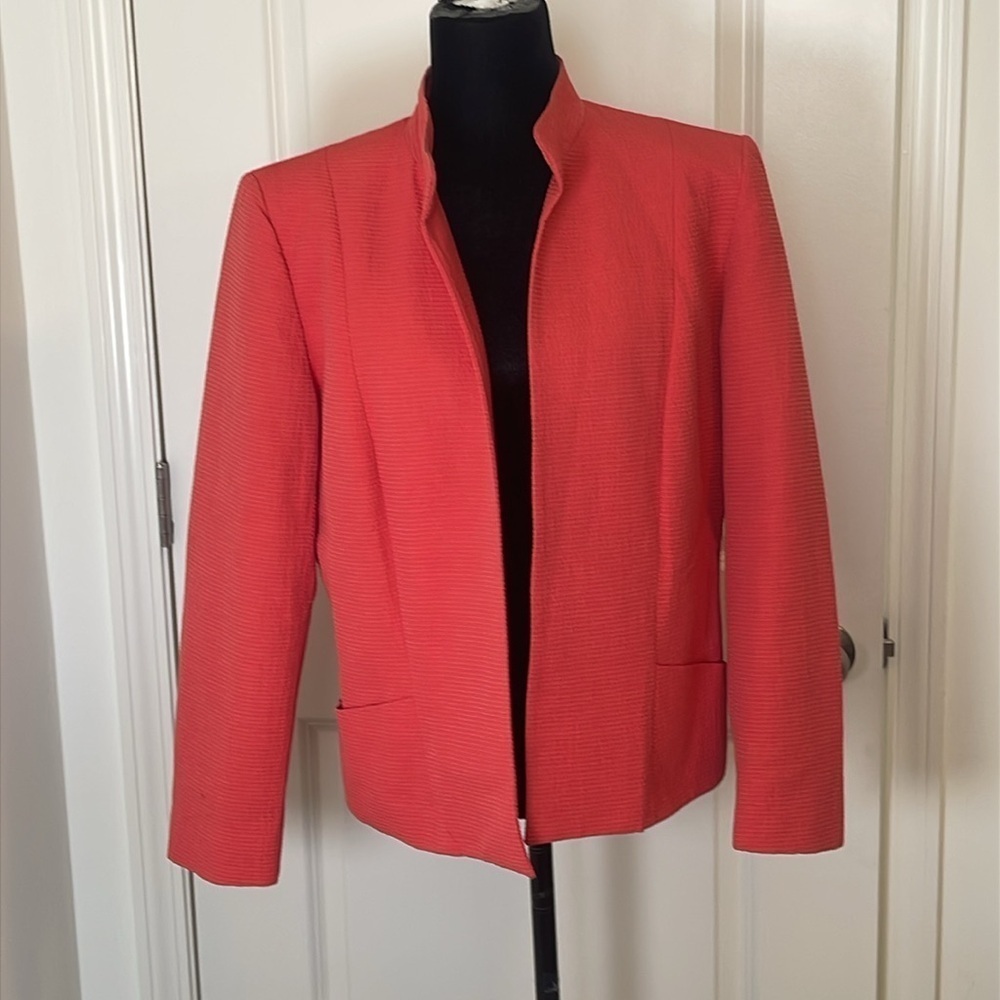 Jones New York Signature Orange Career Blazer Size 14